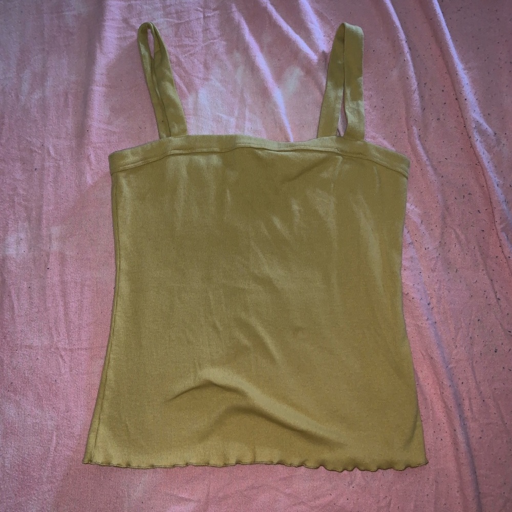 Yellow Square Neck Tank